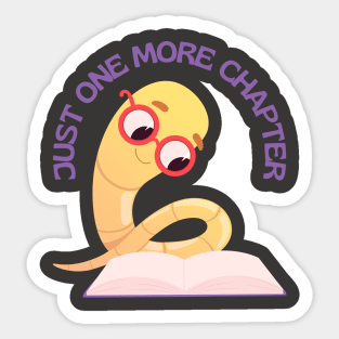 Bookworm Just one more chapter So many books So little time I Love Books Sticker